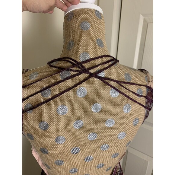 Free People Freyja Fringe Maxi Dress Medium Boho Fairy Strappy V Neck Whimsy - Picture 11 of 16